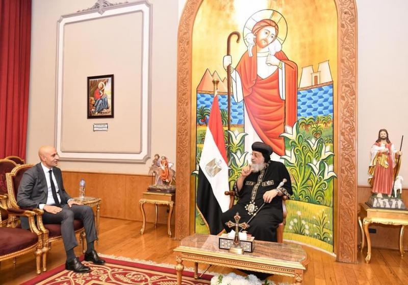 قداسة البابا يستقبل وزير التربية والتعليم لبحث سبل التعاون في وضع القيم والمبادئ الدينية المشتركة ضمن مناهج التربية الدينية