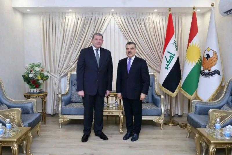 سفير مصر في بغداد يلتقي مع رئيس ممثلية حكومة إقليم كردستان في بغداد