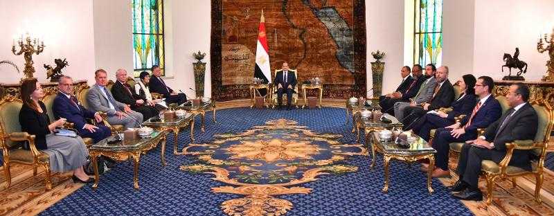الرئيس السيسى يستقبل وفد مجلس النواب الأمريكى من الحزبين الجمهورى والديمقراطى