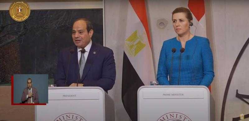 الرئيس السيسي ورئيسة وزراء الدنمارك يشهدان يوقعان إعلان ترفيع العلاقات بين البلدين إلى «الإستراتيجية»
