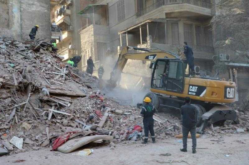 ننشر أسماء المتوفين والمصابين بحادث انهيار عقار العباسية