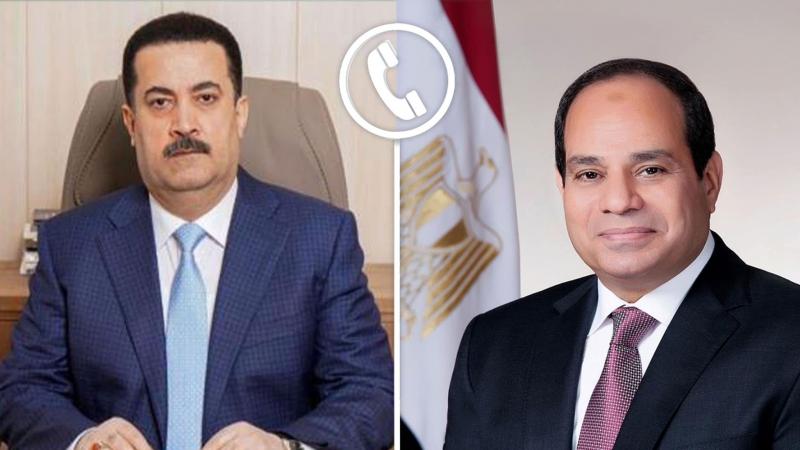 الرئيس عبد الفتاح السيسي يتلقى إتصالاً هاتفياً من رئيس وزراء العراق