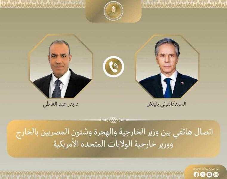 وزير الخارجية والهجرة يتلقى اتصالاً هاتفيا من نظيره الأمريكي