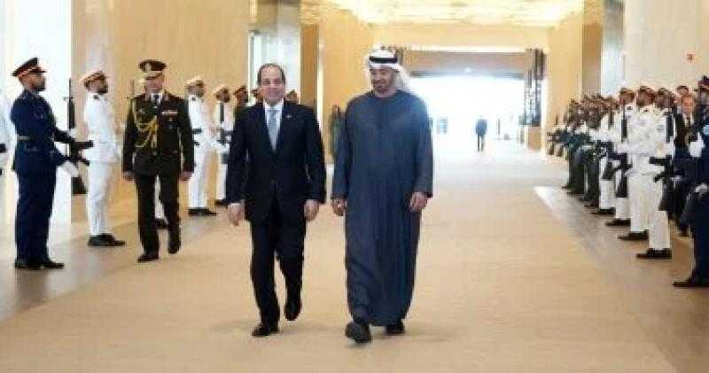 الرئيس السيسي يختتم زيارته للإمارات والشيخ محمد بن زايد فى وداعه