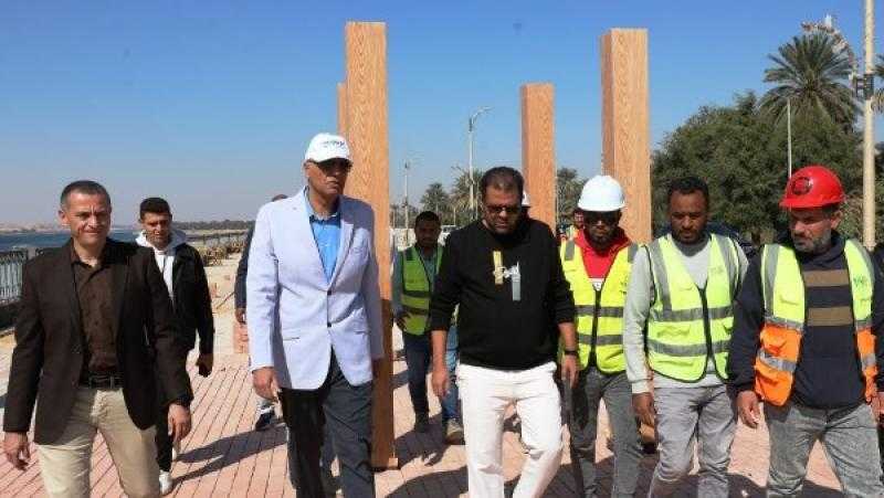 تنفيذ 85 % من مشروع توسعة وتطوير كورنيش النيل الجديد بأسوان