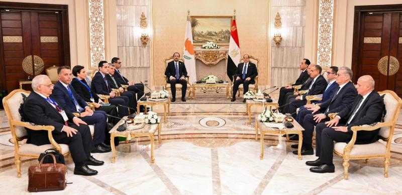 الرئيس السيسي ونظيره القبرصي يؤكدان أن إقامة الدولة الفلسطينية تمثل الضمانة الوحيدة للسلام بالمنطقة