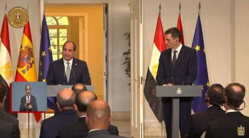 الرئيس السيسي: أثمن دور إسبانيا العادل والشجاع تجاه القضية الفلسطينية