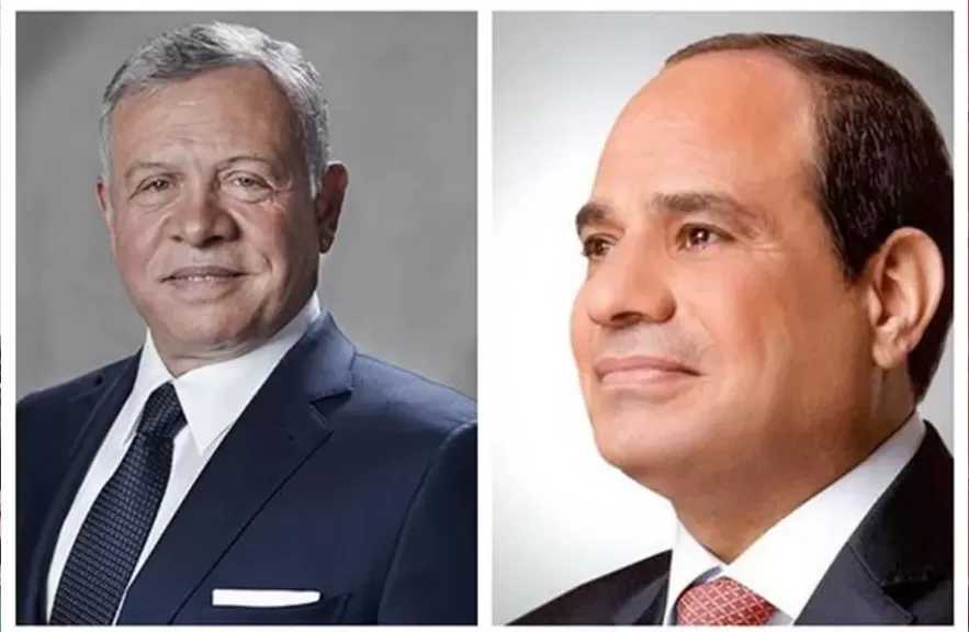 الرئيس السيسي وملك الأردن يبحثان وحدة موقف البلدين بشأن ضرورة خفض التصعيد والتوتر الراهن