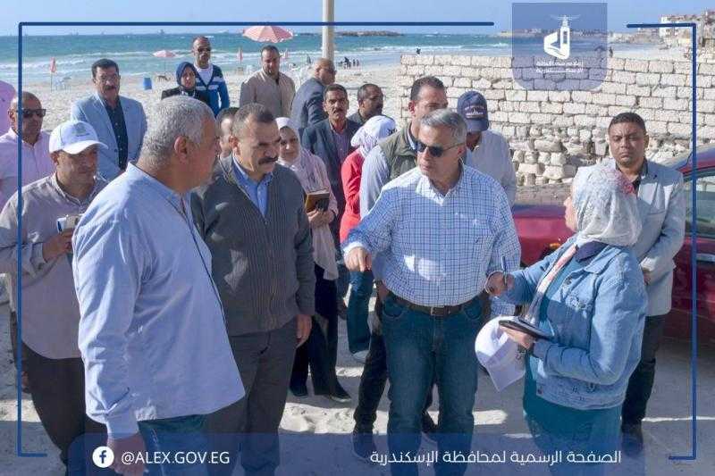 محافظ الإسكندرية يأمر بإزالة جميع التعديات والإشغالات على شواطئ العجمي
