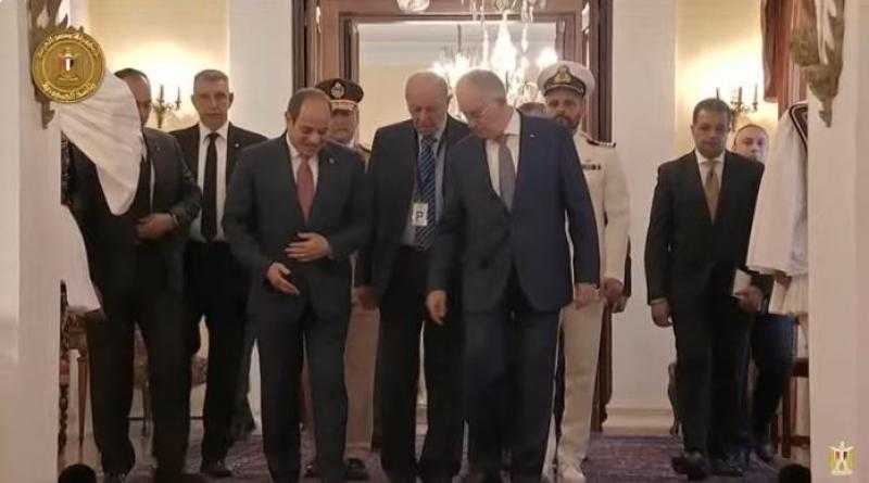 الرئيس السيسي يغادر قصر الرئاسة في العاصمة اليونانية أثينا متوجهًا إلى مبنى رئاسة الوزراء