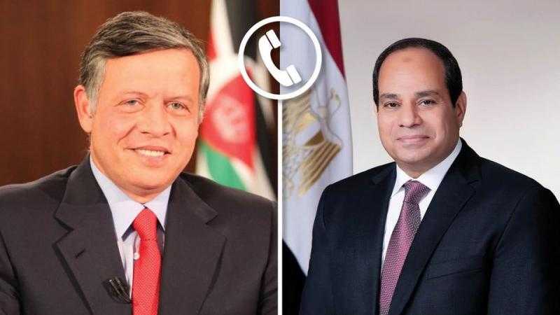 الرئيس السيسي يتلقى اتصالا هاتفيا من العاهل الأردني بمناسبة عيد الأضحى المبارك