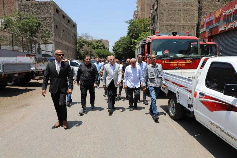 محافظ القاهرة يتابع جهود إنقاذ ضحايا عقاري حدائق القبة