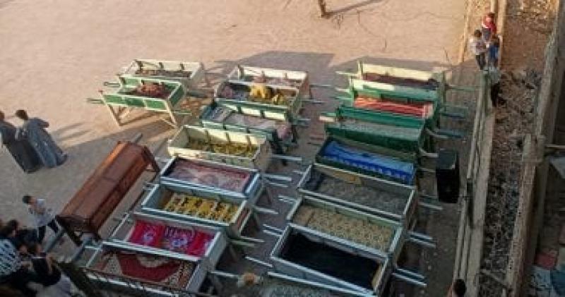 19 نعشا جاهزة لاستقبال جثامين ضحايا حادث الطريق الإقليمى بالمنوفية