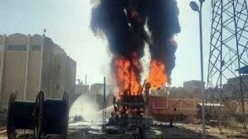 الكهرباء: إخماد حريق في منطقة الهيش قرب محطة توليد كهرباء أسوان الأولى دون تأثير على الشبكة
