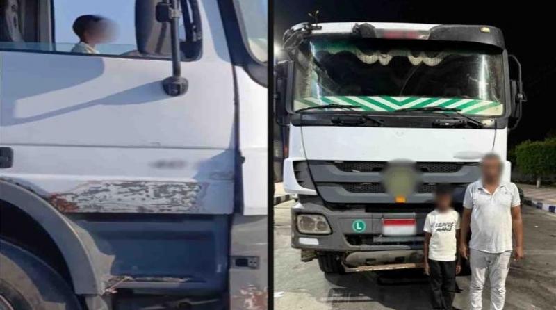 عمره 12 عاما.. ضبط طفل يقود سيارة نقل ثقيل في كفر الشيخ.. فيديو