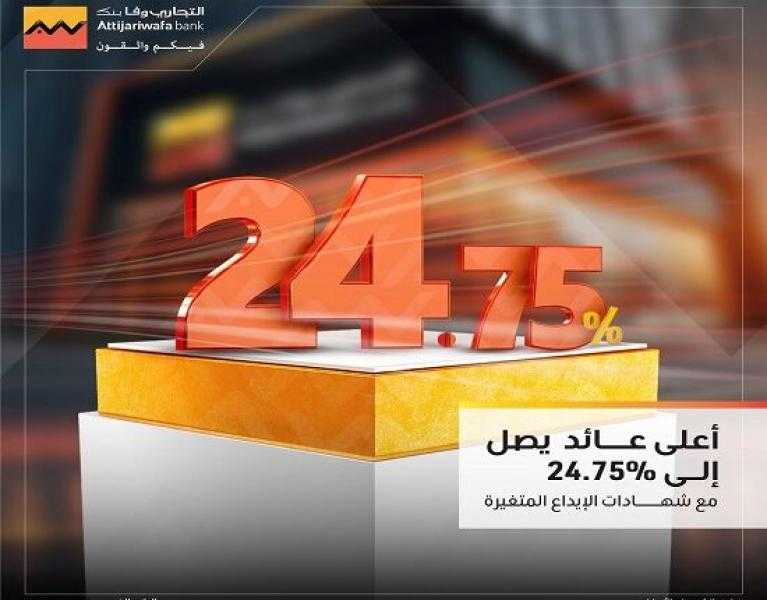 تفاصيل ومزايا شهادة الادخار ذات العائد المتغير من التجاري وفا بنك