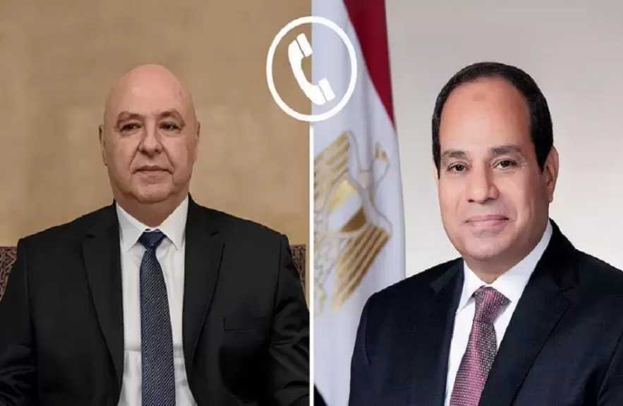 الرئيس اللبناني يشيد بمواقف الرئيس السيسي الداعمة لبلاده