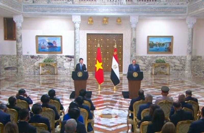 الرئيس الفيتنامي: نقدر دور وساطة مصر بشأن الصراع فى قطاع غزة