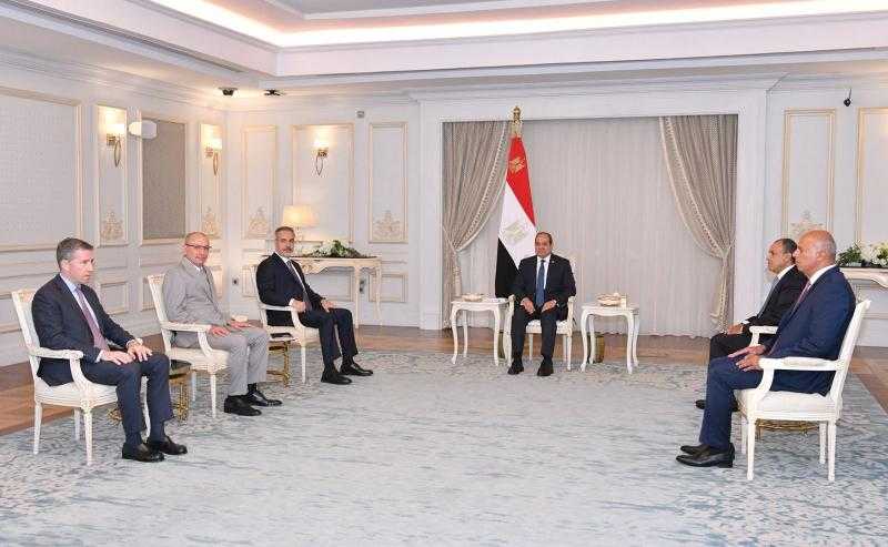 الرئيس السيسي يستقبل وزير خارجية تركيا