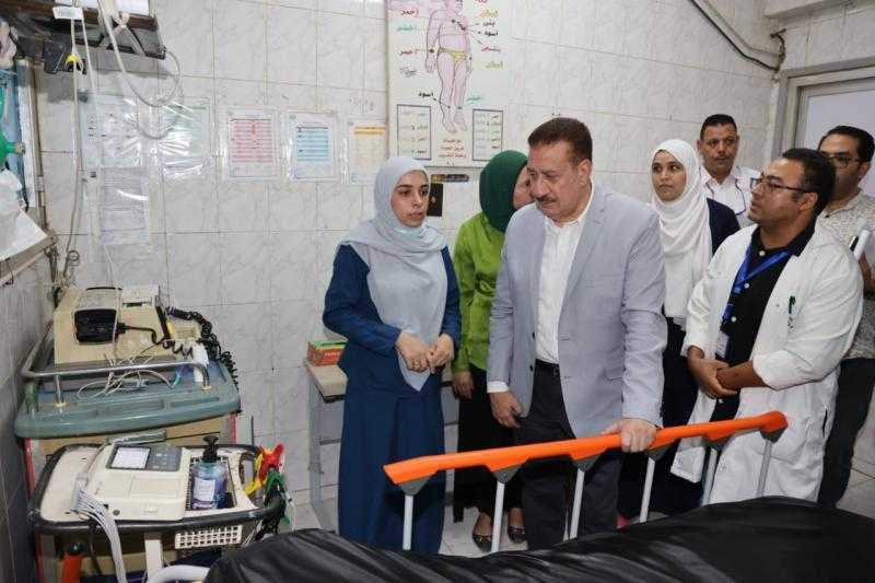 محافظ المنوفية يتابع منظومة العمل بمستشفى الشهداء العام.. صور