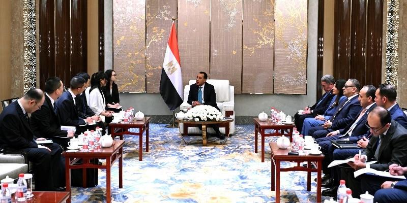 رئيس الوزراء يلتقي رئيسة شركة جيانغسو فينغهاي المحدودة لتطوير تحلية مياه البحر والطاقة الجديدة| صور