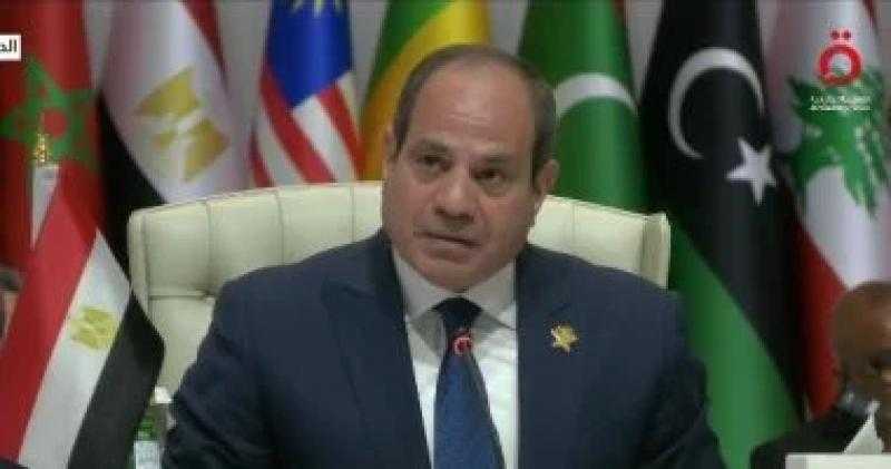 الرئيس السيسى: الظرف التاريخى الحالى يستلزم إنشاء آلية عربية إسلامية للتنسيق والتعاون