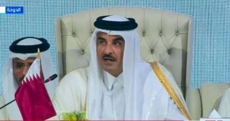 أمير قطر: القمة العربية الإسلامية الطارئة رسالة فى وجه إرهاب إسرائيل بحق المنطقة