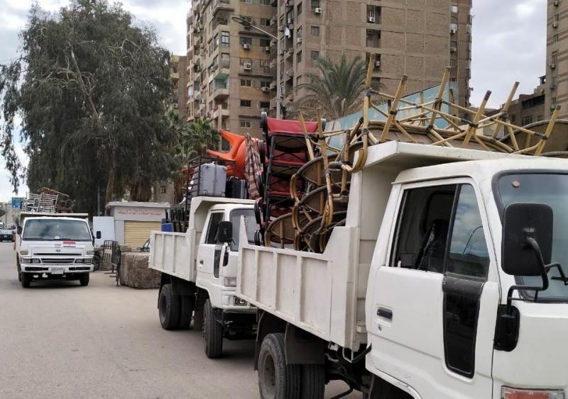 إزالة 150 إشغال طريق في المحمودية وحوش عيسى بالبحيرة