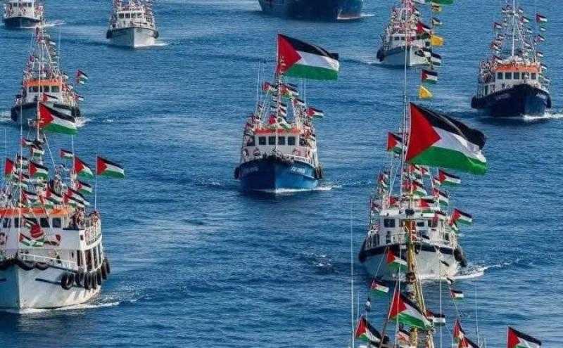 وصول بعض سفن أسطول الصمود المحتجزة إلى ميناء أسدود الإسرائيلي