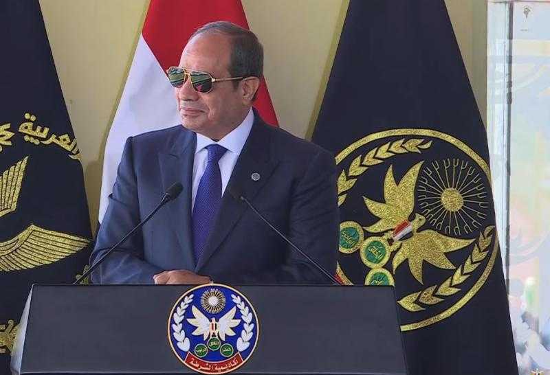 الرئيس السيسي: تمكنا من التغلب على موجات الإرهاب بتضحيات من رجال الشرطة والجيش