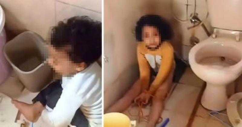 حجز المتهمة بتعذيب طفليها لحين ورود التحريات وتسليم الطفلين لشقيقة طليقها