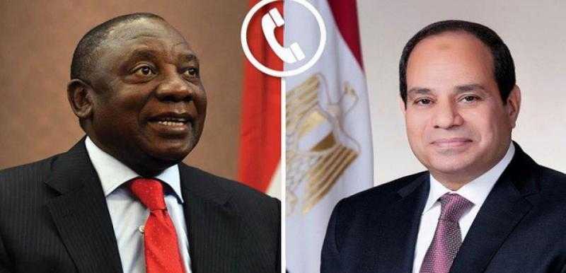 الرئيس السيسي ورئيس جنوب أفريقيا يبحثان تعزيز السلم والاستقرار فى القارة