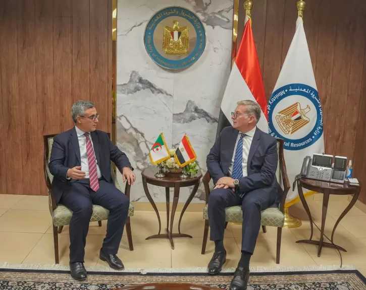 وزير البترول والثروة المعدنية يبحث مع سفير الجزائر تعزيز التعاون في مجالات البترول والغاز