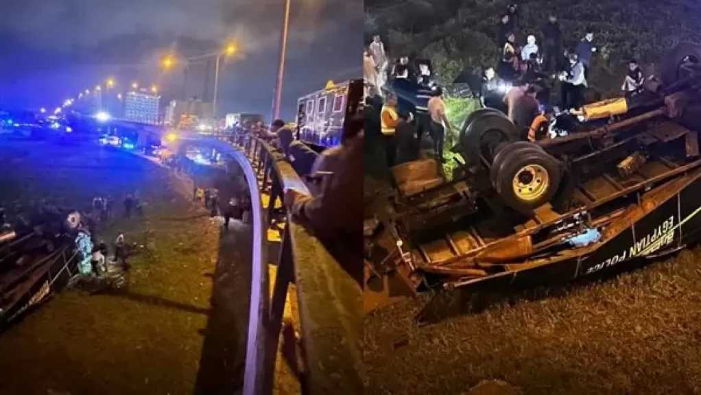 إصابة 23 فردًا من الأمن المركزي في حادث انقلاب سيارة ترحيلات بالبحيرة