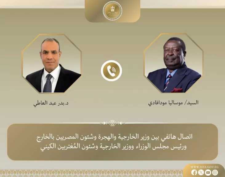 وزيرا خارجية مصر وكينيا يؤكدان أهمية تعزيز التنسيق والتشاور بين البلدين إزاء القضايا الإقليمية والقارية