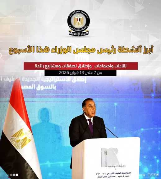 بالإنفوجراف.. أبرز أنشطة رئيس مجلس الوزراء هذا الأسبوع