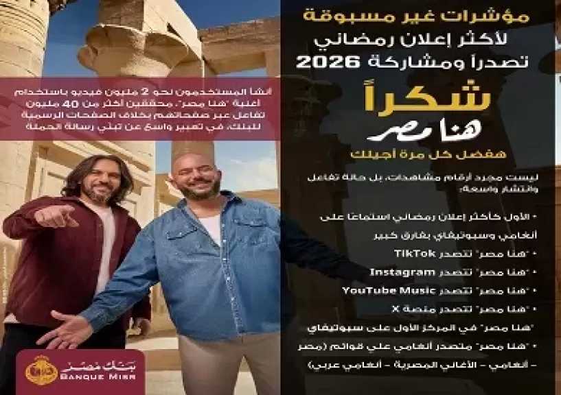 إعلان هنا مصر يحصد المركز الأول على Spotify وAnghami ويصبح الأكثر استماعا بفارق كبير