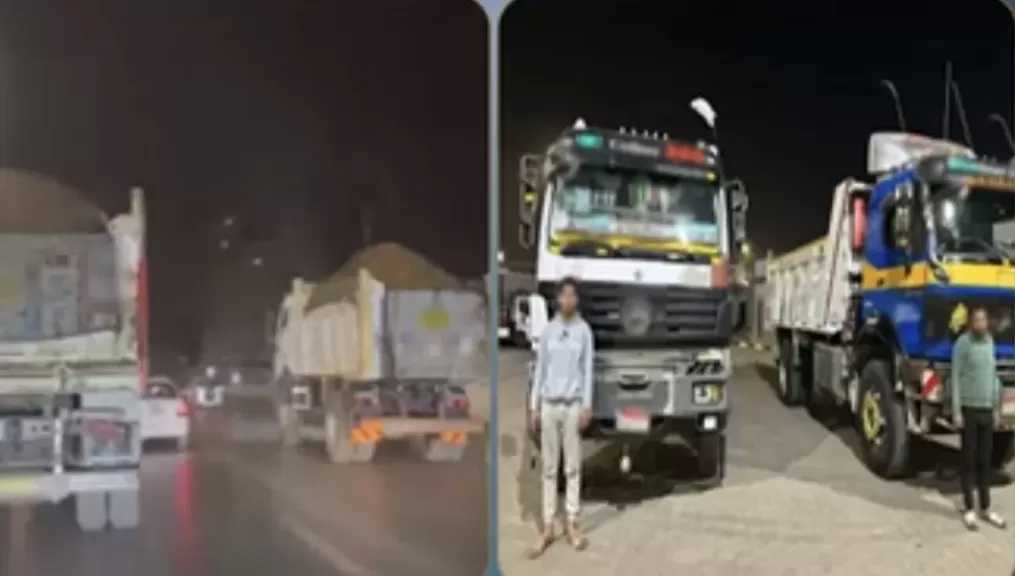 ضبط سائقي سيارتين نقل لقيادتهما برعونة على طريق سريع بالقليوبية