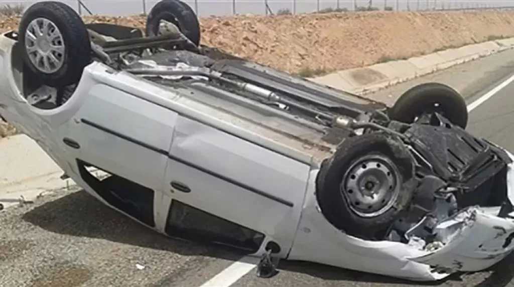 إصابة 4 أشخاص في انقلاب سيارة بالوادي الجديد