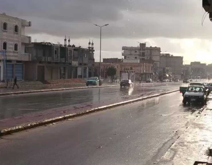 أمطار رعدية في الشيخ زويد ورفح بشمال سيناء