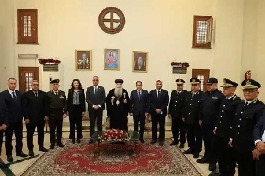 محافظ الجيزة يزور مقر مطرانية شمال الجيزة لتقديم التهنئة بعيد القيامة المجيد