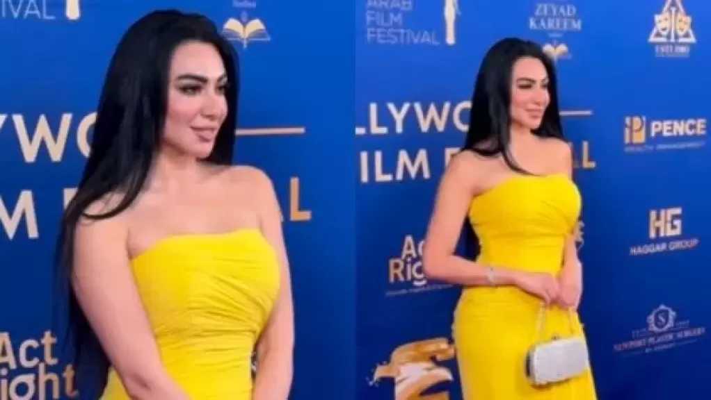 ميريهان حسين تثير الجدل بفستان كب مكشوف