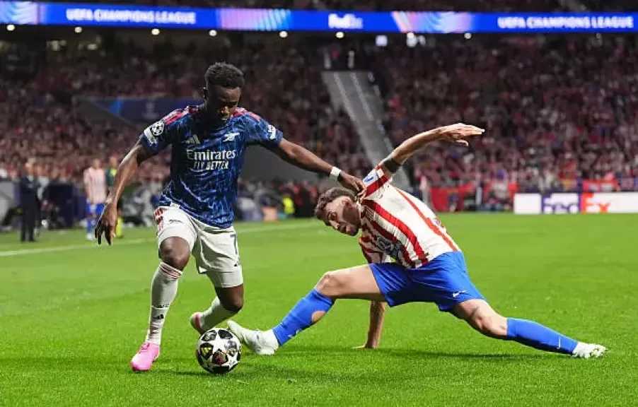 ساكا: واثق في تأهل أرسنال لنهائي دوري أبطال أوروبا