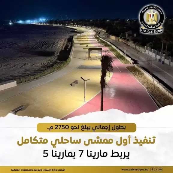 تحديث ورفع كفاءة مركز مارينا العلمين السياحي بما يعزز مكانته كواحد من أبرز الوجهات السياحية على ساحل البحر المتوسط