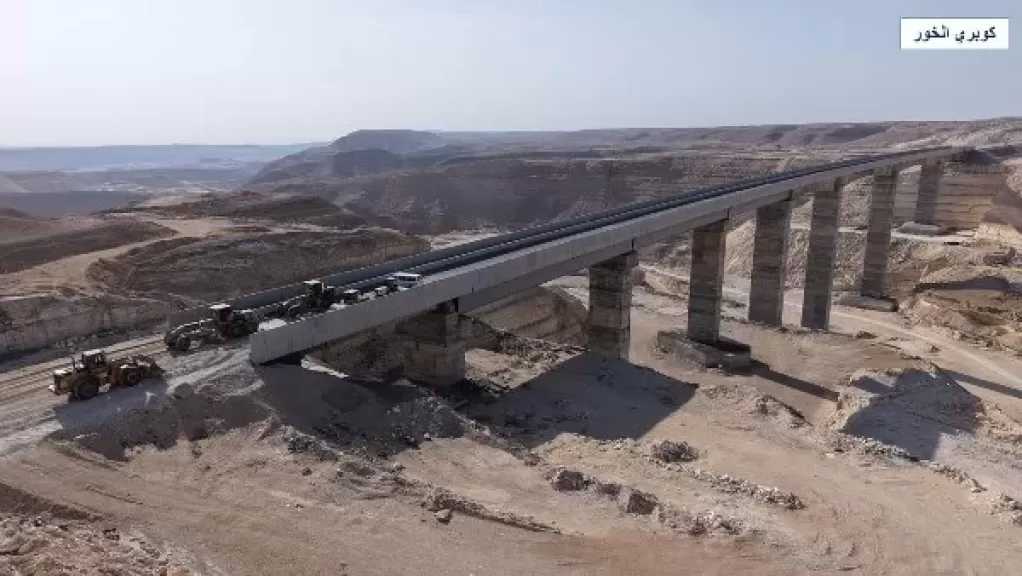النقل تكشف عن صور جديدة لكوبري الخوري بمشروع القطار الكهربائي السريع