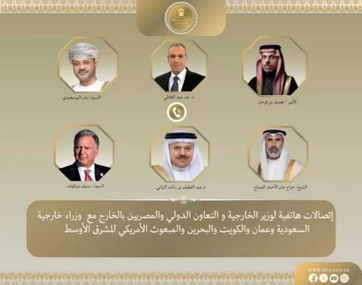 وزير الخارجية يبحث مع نظرائه في السعودية وعمان والكويت والبحرين والمبعوث الأمريكي خفض التصعيد