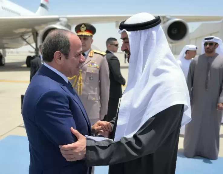 الرئيس السيسي من أبوظبي: ما يمس أمن الإمارات يمس مصر