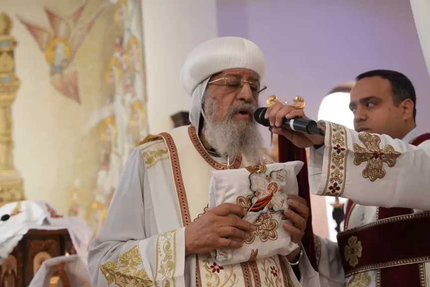 البابا تواضروس الثاني يصلي قداس عيد القديس مارمرقس في فينيسيا