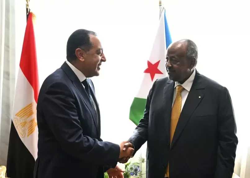 الرئيس الجيبوتي يستقبل الدكتور مصطفى مدبولي