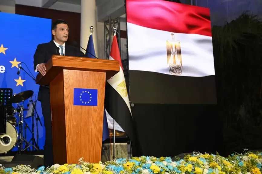 وزير الصناعة يشارك بالاحتفال بالذكرى السادسة والسبعين ليوم أوروبا ويثمن العلاقات التاريخية بين مصر والاتحاد الأوروبي